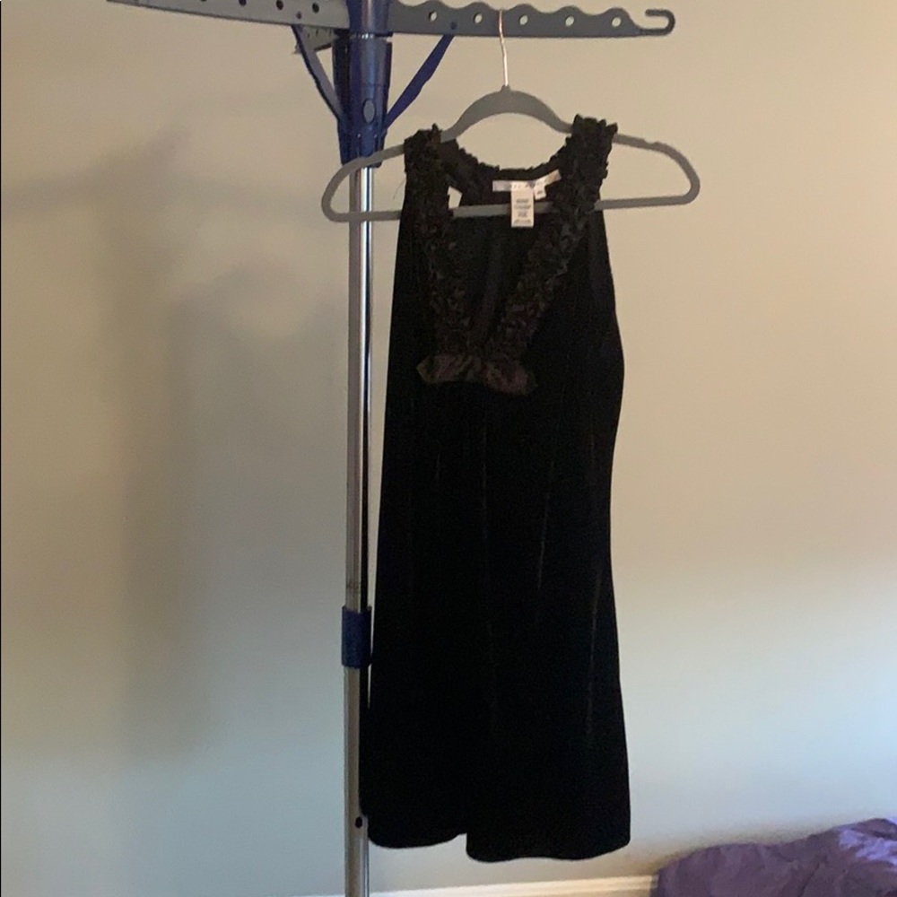 MAX STUDIO Black fancy mini dress Size XS